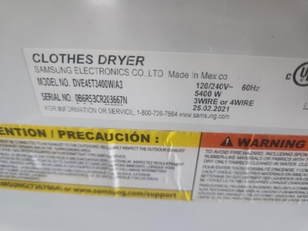 Washer & Dryer WA45M7050AW/A4 - DVE45T3400W/A3