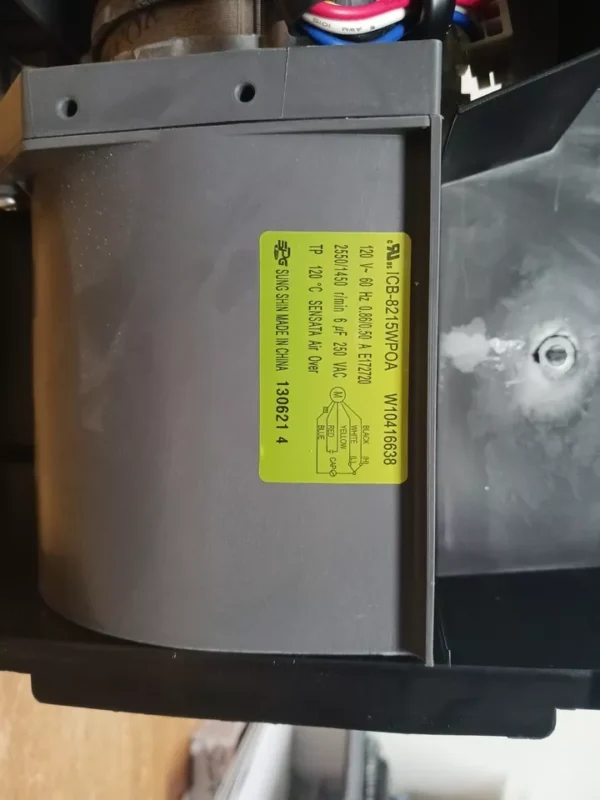 Ventilador soplador de microondas Whirlpool con carcasa W10416638