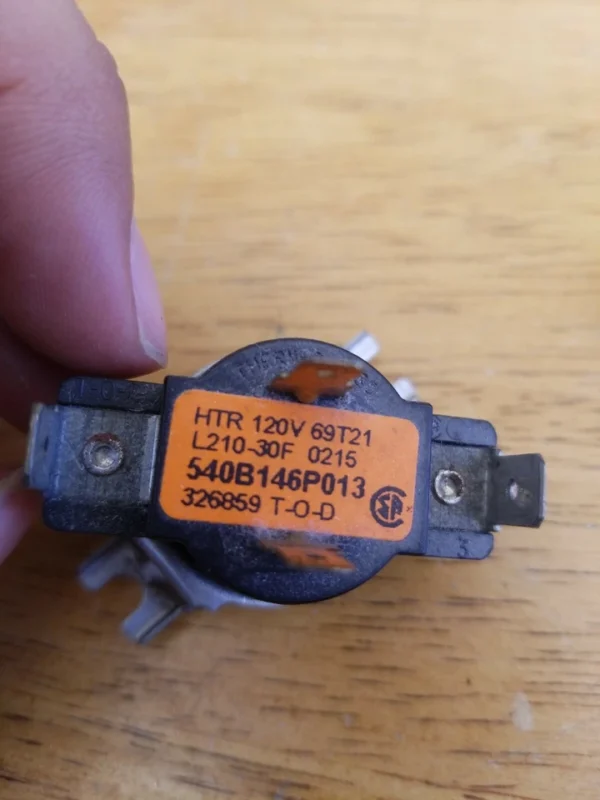 Termostato secador GE 326859, 540B146P013 (garantía de devolución de dinero)-