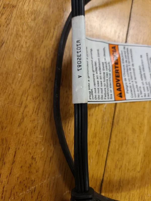 Cable de alimentación para lavadora Whirlpool W10132081A (garantía de devolución de dinero)-