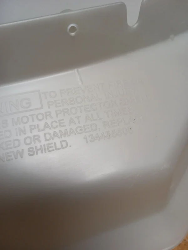 Frigidaire Washer Motor Shield And Capacitor 134455500, 131212303-