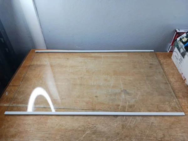Scratched Whirlpool Refrigerator Crisper Glass W11736734 28in X 17 1/4in