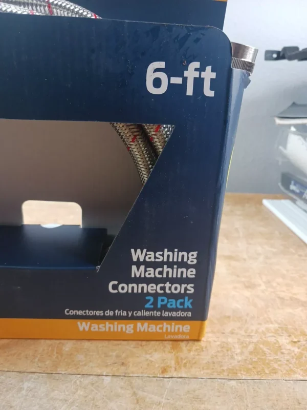NEW Eastman Stainless Steel 2 Pack Hot/Cold Washing Machine Connector 6-ft Hose