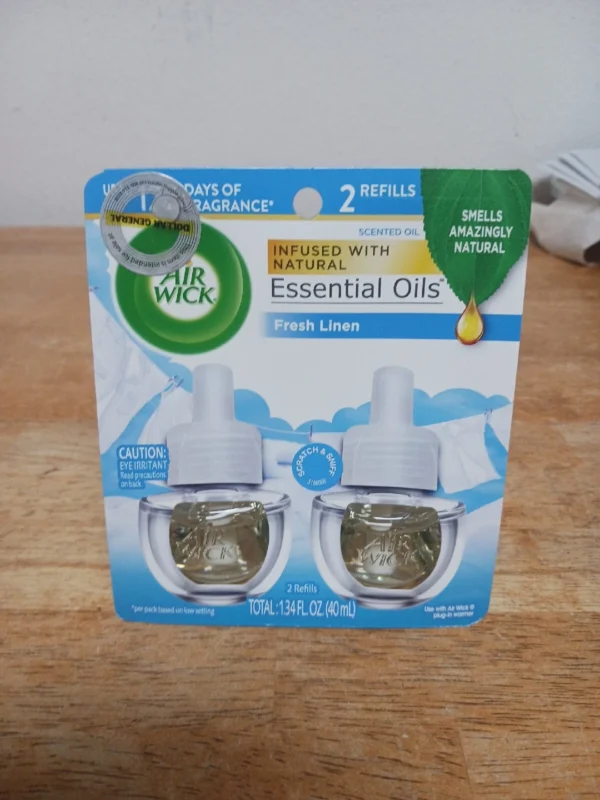 NEW Air Wick Essential Oils Refills Fresh Linen 2 Pk Home Fragrance