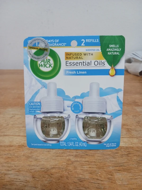 NEW Air Wick Essential Oils Refills Fresh Linen 2 Pk Home Fragrance