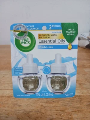 NEW Air Wick Essential Oils Refills Fresh Linen 2 Pk Home Fragrance