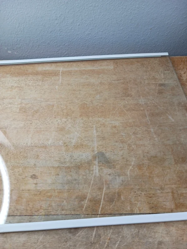 Scratched Whirlpool Refrigerator Crisper Glass W11736734 28in X 17 1/4in