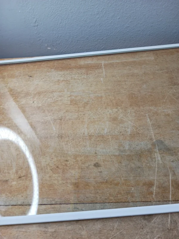 Scratched Whirlpool Refrigerator Crisper Glass W11736734 28in X 17 1/4in
