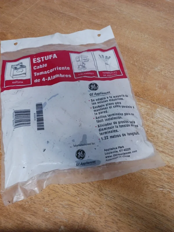 GE WX9X35, 4' 4-Wire / 40 Amp Range Power Cord Stove plug 125/250V NEW