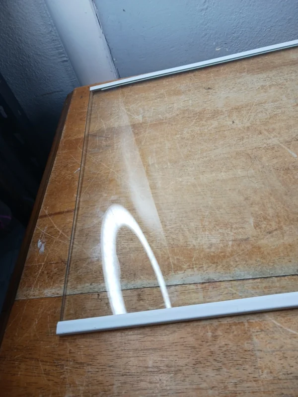 Scratched Whirlpool Refrigerator Crisper Glass W11736734 28in X 17 1/4in