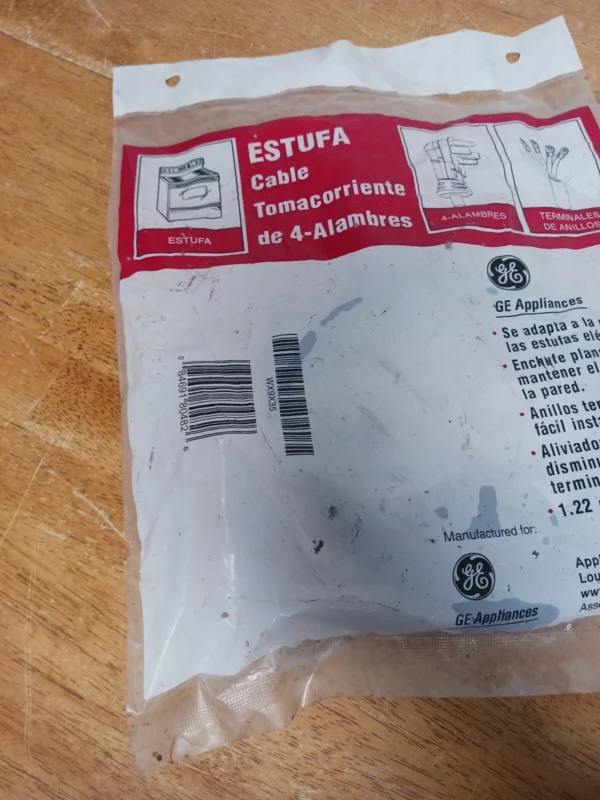 GE WX9X35, 4' 4-Wire / 40 Amp Range Power Cord Stove plug 125/250V NEW