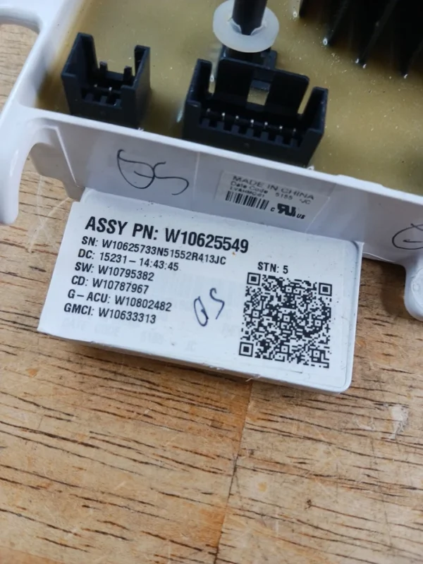 Whirlpool Washer Control Board W10625549