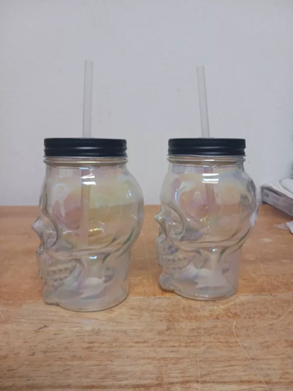 2 Pack WTC Skull Glass Sipper