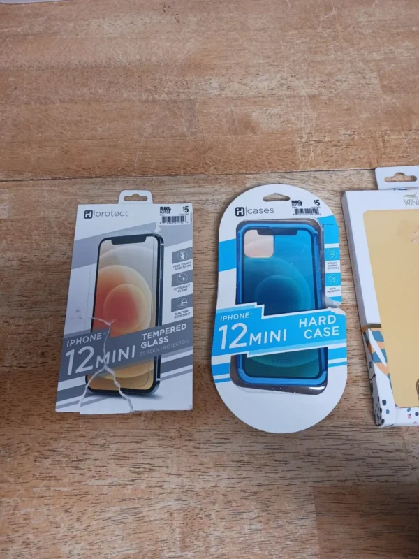 Iphone 12 Mini Tempered Glass & 2 Cases