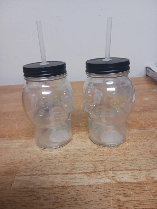 2 Pack WTC Skull Glass Sipper