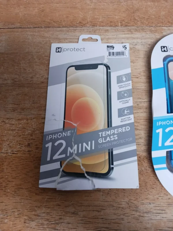 Iphone 12 Mini Tempered Glass & 2 Cases