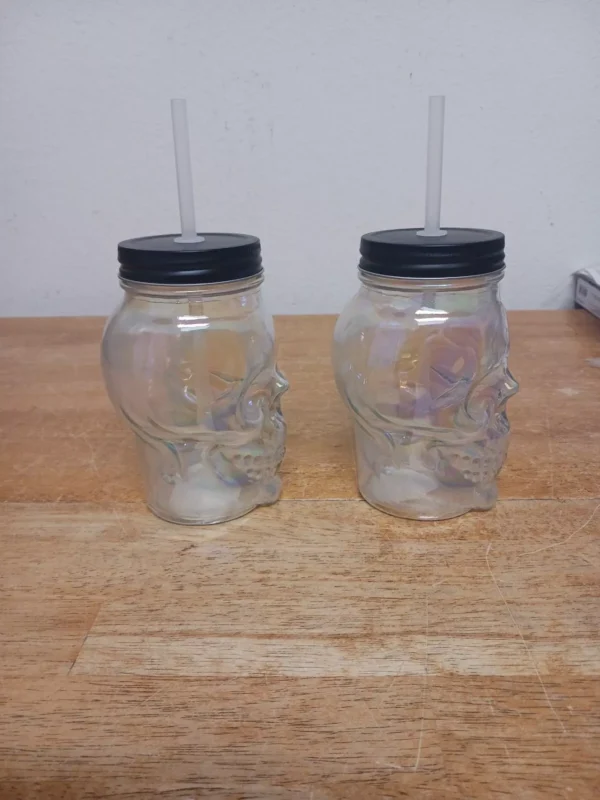 2 Pack WTC Skull Glass Sipper