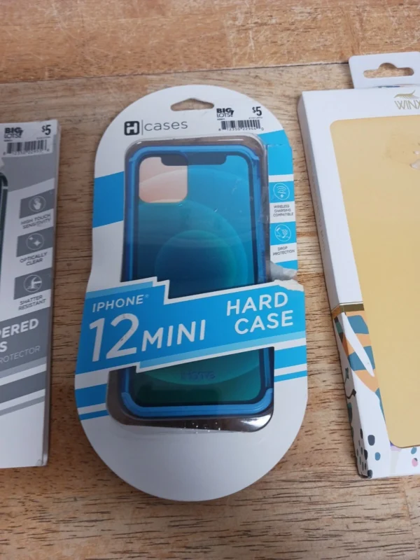 Iphone 12 Mini Tempered Glass & 2 Cases
