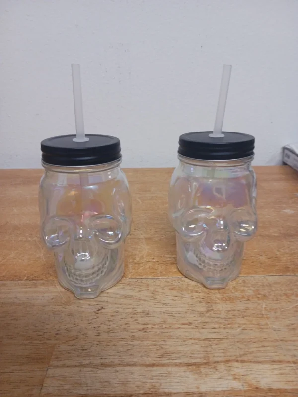 2 Pack WTC Skull Glass Sipper