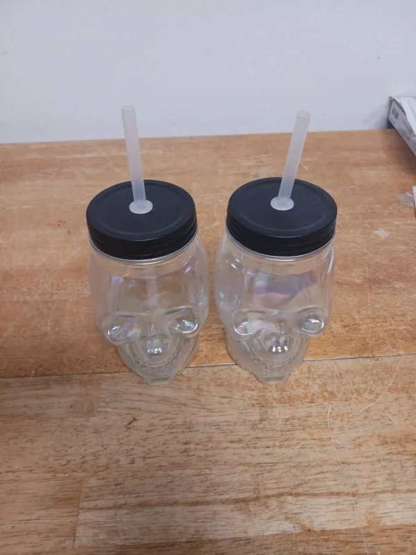 2 Pack WTC Skull Glass Sipper