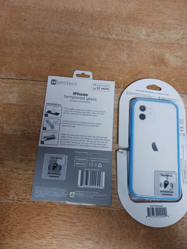 Iphone 12 Mini Tempered Glass & 2 Cases