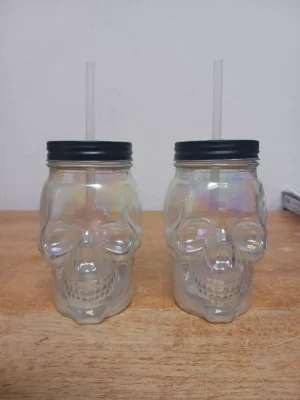 2 Pack WTC Skull Glass Sipper