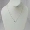 .925 Sterling Silver Necklace with Heart 18inch 1mm wide(Money Back Guarantee)