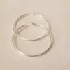 925 sterling silver hoop earrings 50 mm diameter and 3 mm wide.
