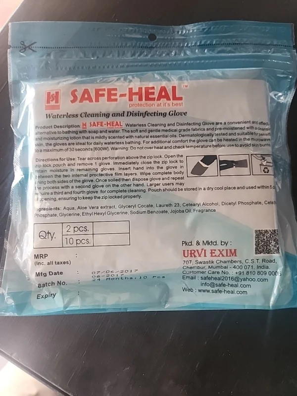 4SAFE- HEAL Waterless Cleaning And Disinfecting Glove Protection At It's Best