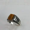 925 Sterling Silver Tiger Eye Ring sz 12.5
