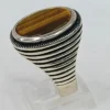 925 Sterling Silver Tiger Eye Ring Sz 13