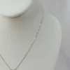 .925 Sterling Silver Necklace with Heart 18inch 1mm wide(Money Back Guarantee)