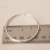 925 sterling silver hoop earrings 50 mm diameter and 3 mm wide.