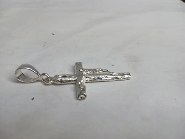 .925 Sterling Silver Cross Pendant 50mm X 26mm