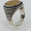925 Sterling Silver Tiger Eye Ring Sz 13