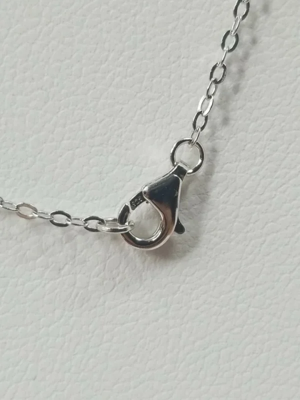 .925 Sterling Silver Necklace with Heart 18inch 1mm wide(Money Back Guarantee)