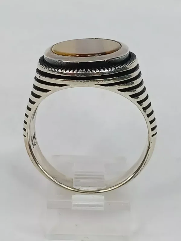 925 Sterling Silver Tiger Eye Ring Sz 13