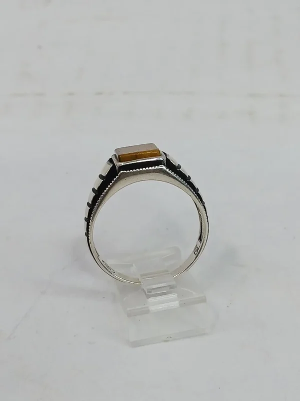 925 Sterling Silver Tiger Eye Ring sz 12.5