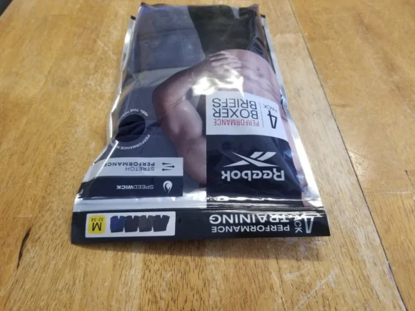 Reebok Performance MEDIUM Boxer Briefs 4 Pack