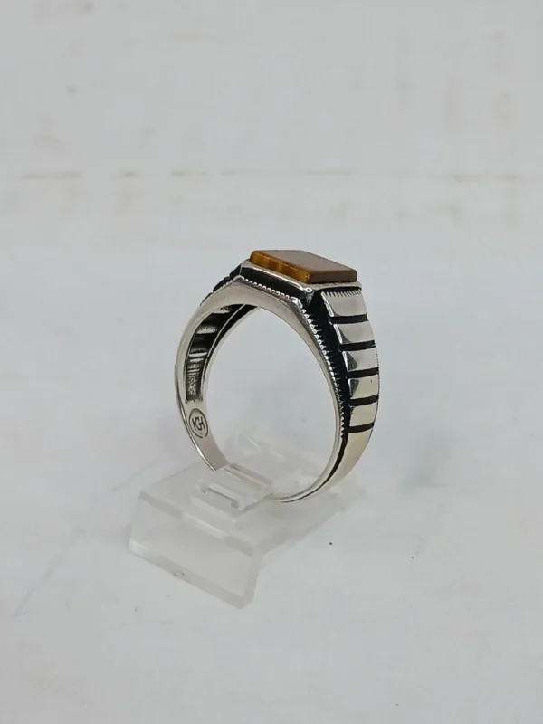 925 Sterling Silver Tiger Eye Ring sz 12.5