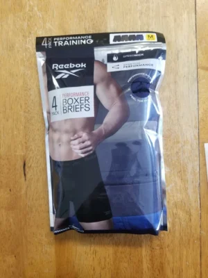 Reebok Performance MEDIUM Boxer Briefs 4 Pack