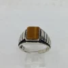 925 Sterling Silver Tiger Eye Ring sz 12.5