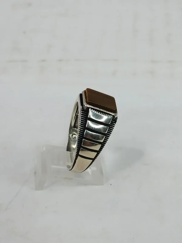 925 Sterling Silver Tiger Eye Ring sz 12.5