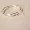 925 sterling silver hoop earrings 50 mm diameter and 3 mm wide.