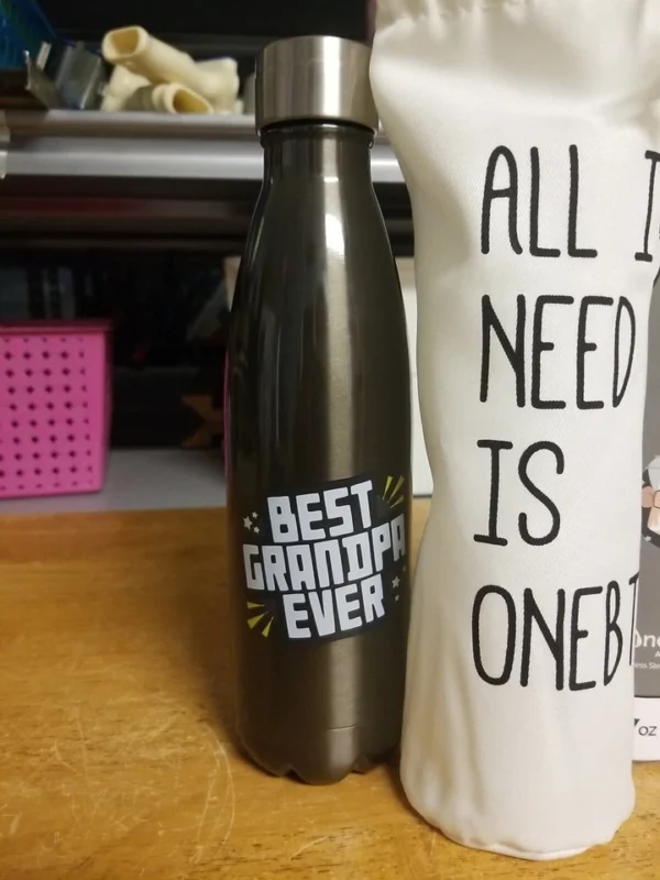 Onebttl Aqua bottle Best Grandpa Ever 17oz (Money Back Guarantee)