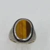 925 Sterling Silver Tiger Eye Ring Sz 13