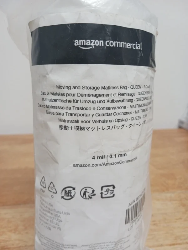 Commercial Moving And Storage Matress Bag Queen 4mil - .01mm