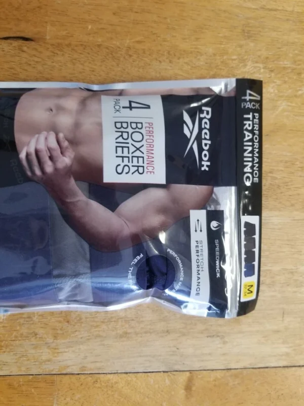 Reebok Performance MEDIUM Boxer Briefs 4 Pack